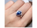 1.88ct无烧皇家蓝蓝宝石戒指18K金镶0.23ct钻石
